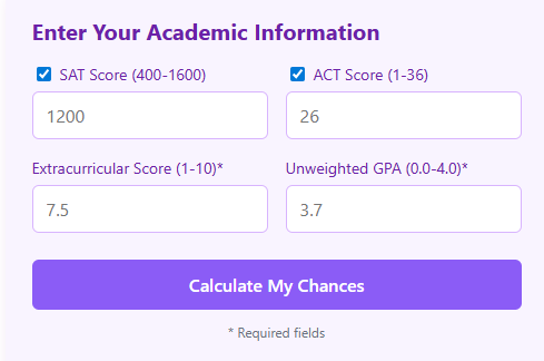 college acceptance calculator 2026